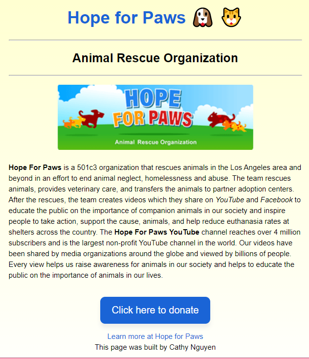 Hope for Paws